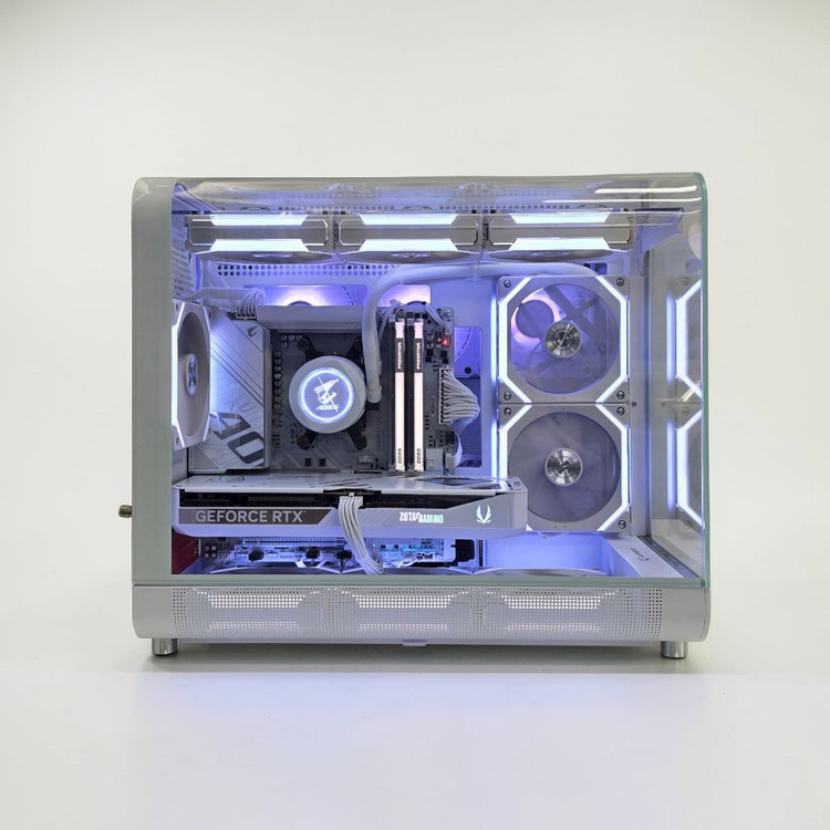 [부산직거래]라이젠9800X3D + RTX5070 화이트 윙 케이스 조립컴퓨터 PC본체 이미지