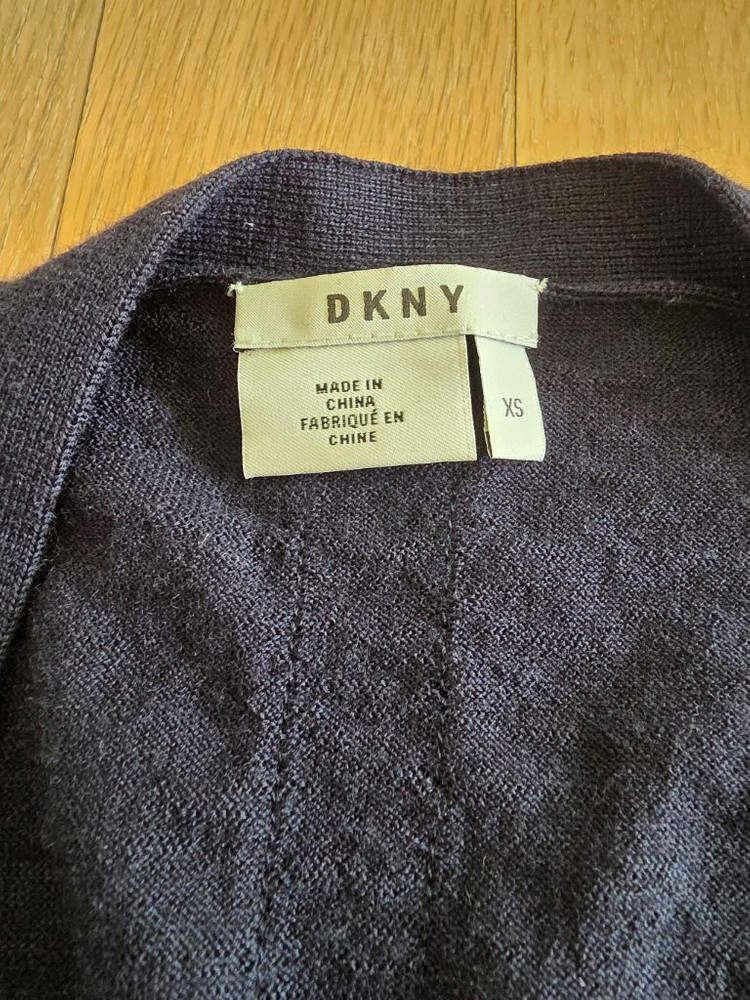 DKNY 메리노울 롱 가디건 XS 원피스형 네이비 이미지