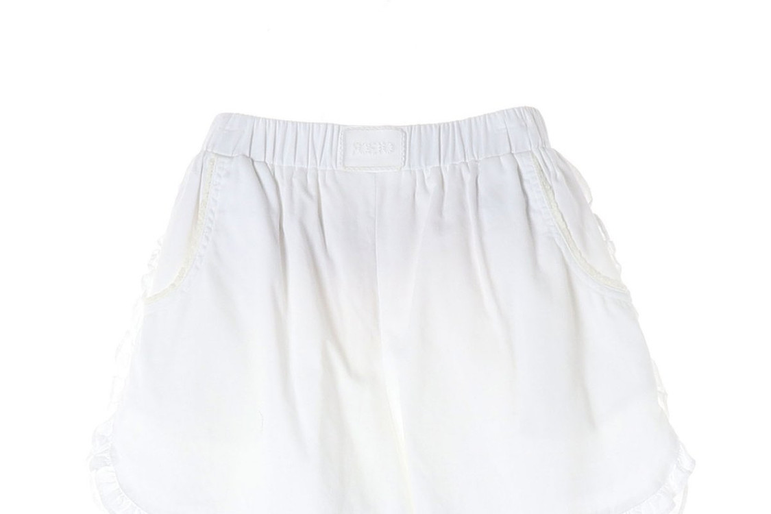 포에토 핏 레이스 팬츠 밴딩 반바지 아이보리 이미지