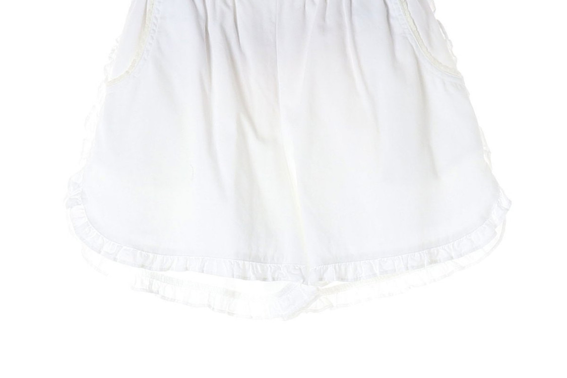 포에토 핏 레이스 팬츠 밴딩 반바지 아이보리 이미지