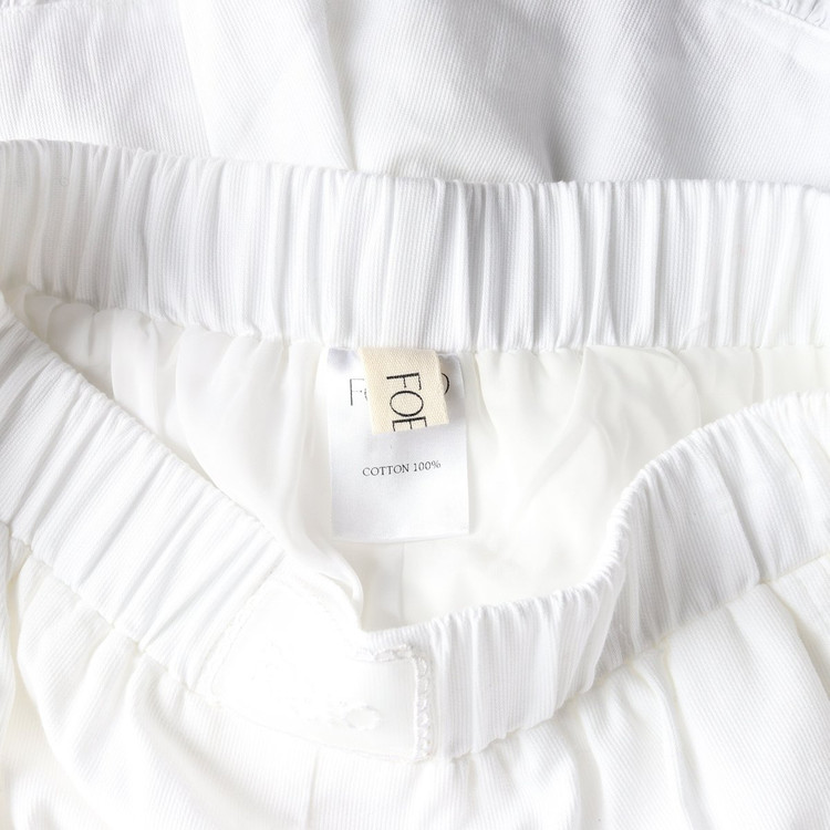 포에토 핏 레이스 팬츠 밴딩 반바지 아이보리 이미지