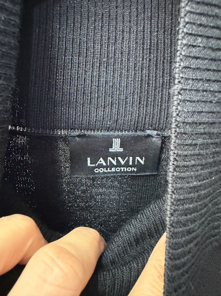 정품) LANVIN 랑방 한섬 블랙 니트 믹스 롱 원피스 88 이미지