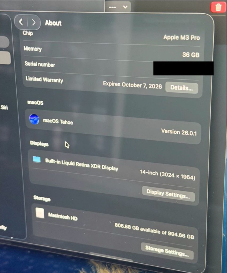 맥북 M3 Pro 14인치 이미지