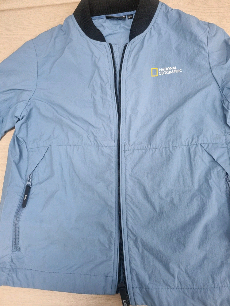 내셔널지오그래픽 키즈 홑겹 바람막이 블루 130 이미지