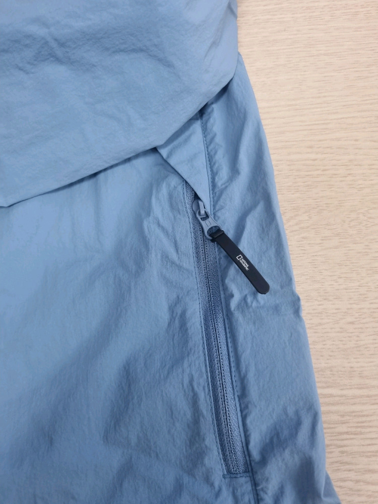 내셔널지오그래픽 키즈 홑겹 바람막이 블루 130 이미지