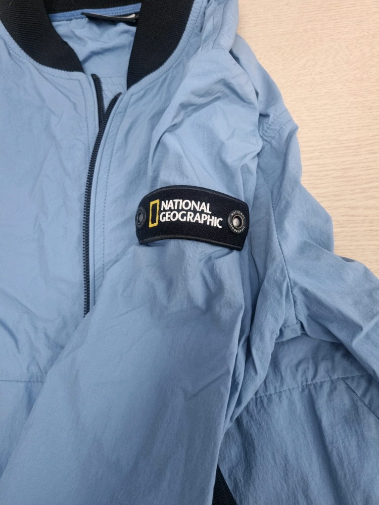 내셔널지오그래픽 키즈 홑겹 바람막이 블루 130 이미지
