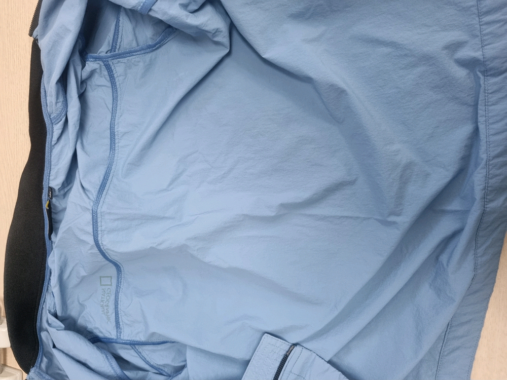 내셔널지오그래픽 키즈 홑겹 바람막이 블루 130 이미지