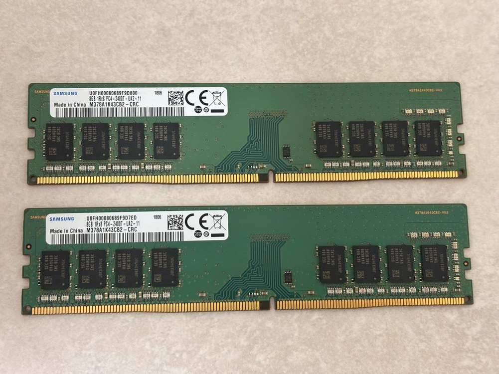 삼성 DDR4 8GB 2400T 메모리 2개 이미지