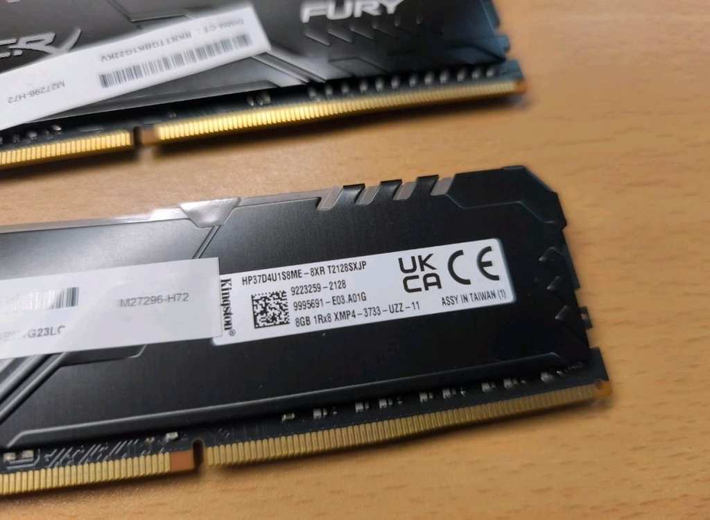 킹스톤 HyperX FURY DDR4 3733mhz 8GB 램 2개 (16GB) 이미지