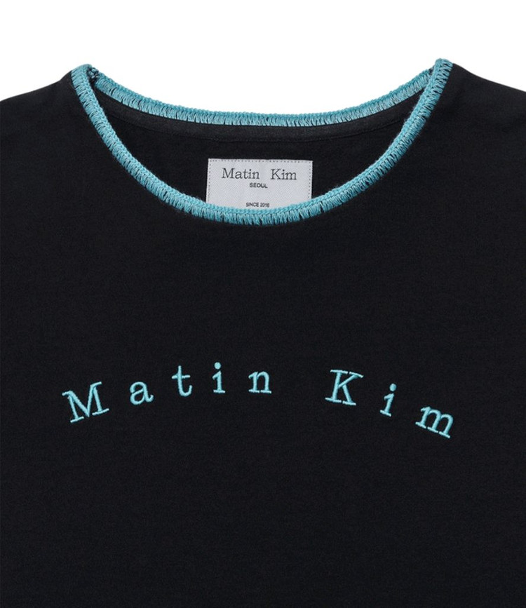 [마땡킴] COLOR POINT ARCH LOGO TOP IN BLACK 이미지
