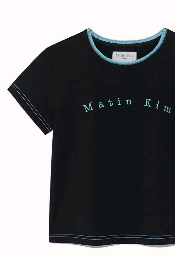 [마땡킴] COLOR POINT ARCH LOGO TOP IN BLACK 이미지
