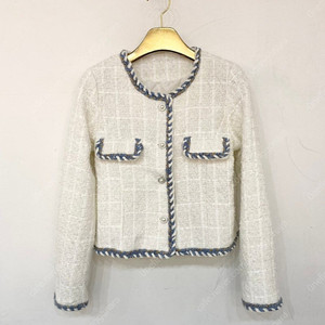 [새상품] 아이보리 포인트 트위드자켓 이미지