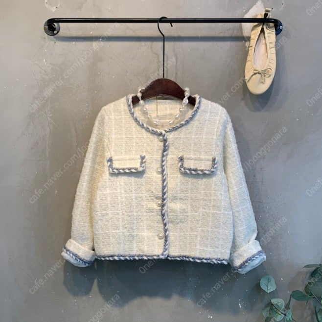 [새상품] 아이보리 포인트 트위드자켓 이미지