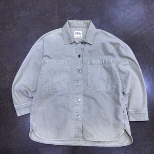 자라 우먼스 빈티지 데님 셔츠 자켓 셔켓 루즈핏 M 이미지