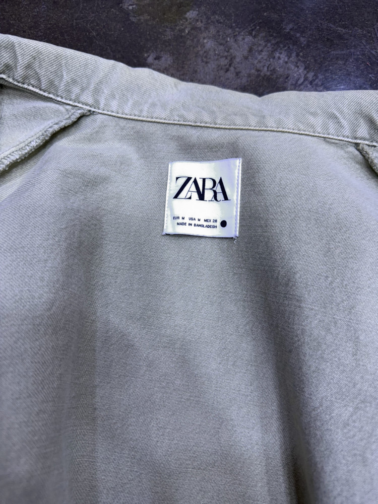 자라 우먼스 빈티지 데님 셔츠 자켓 셔켓 루즈핏 M 이미지