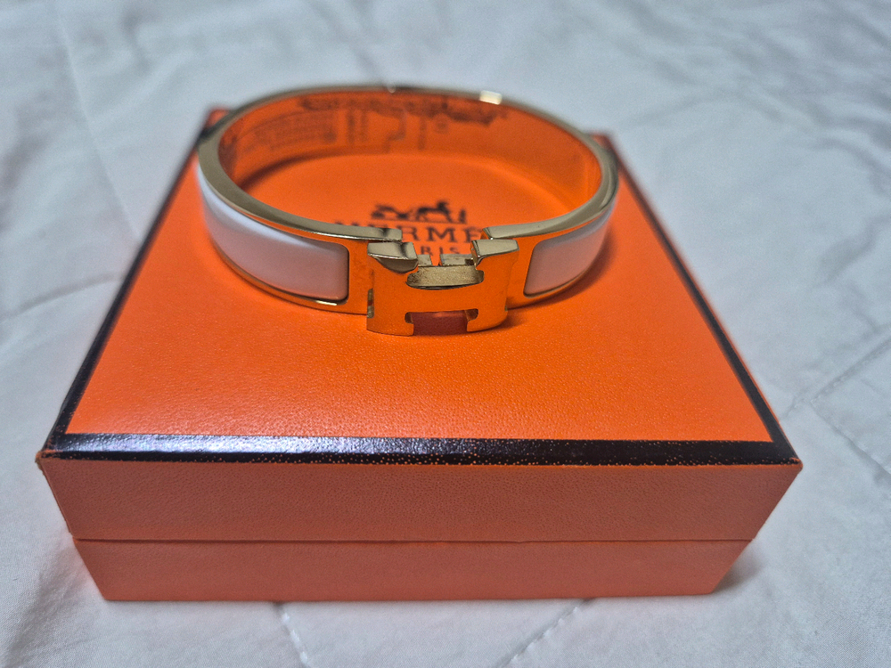 에르메스 클릭아슈 팔찌 로즈골드 화이트블랑 PM 이미지