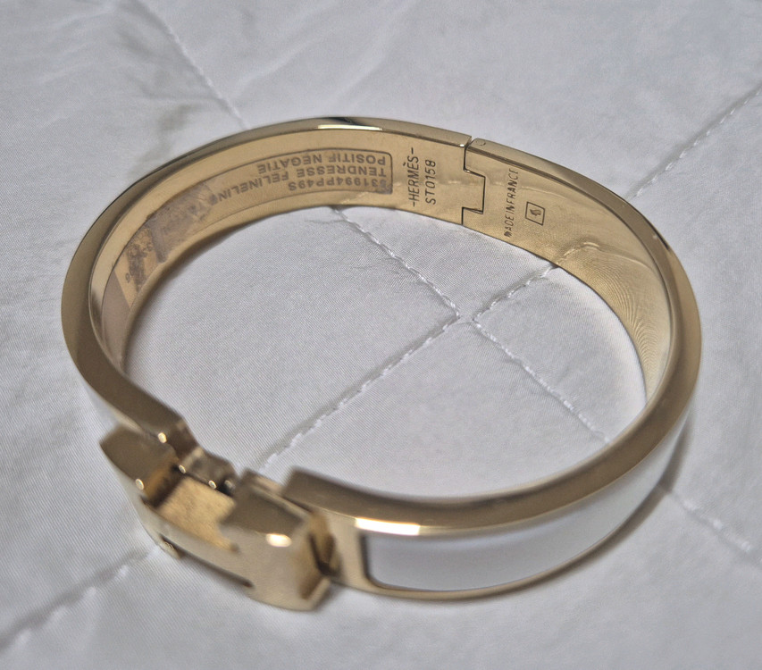 에르메스 클릭아슈 팔찌 로즈골드 화이트블랑 PM 이미지