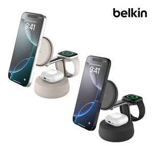 부산, 미개봉) WIZ040 벨킨 울트라차지 프로 3in1 맥세이프 충전기 이미지