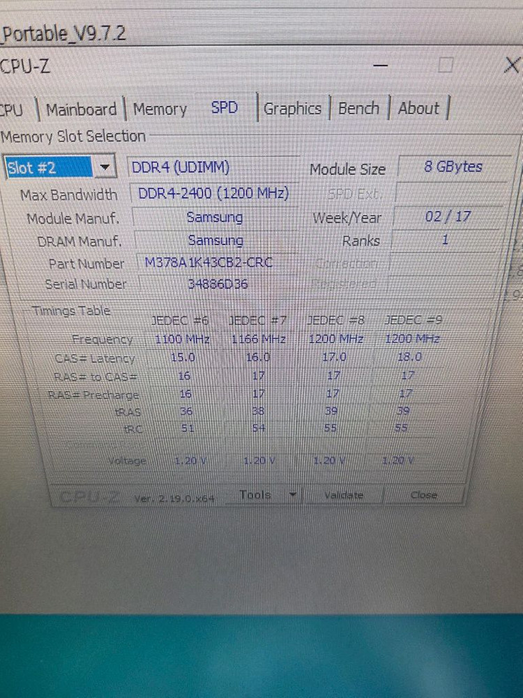 삼성 DDR4 8GB PC4-2400T 램 2개 이미지