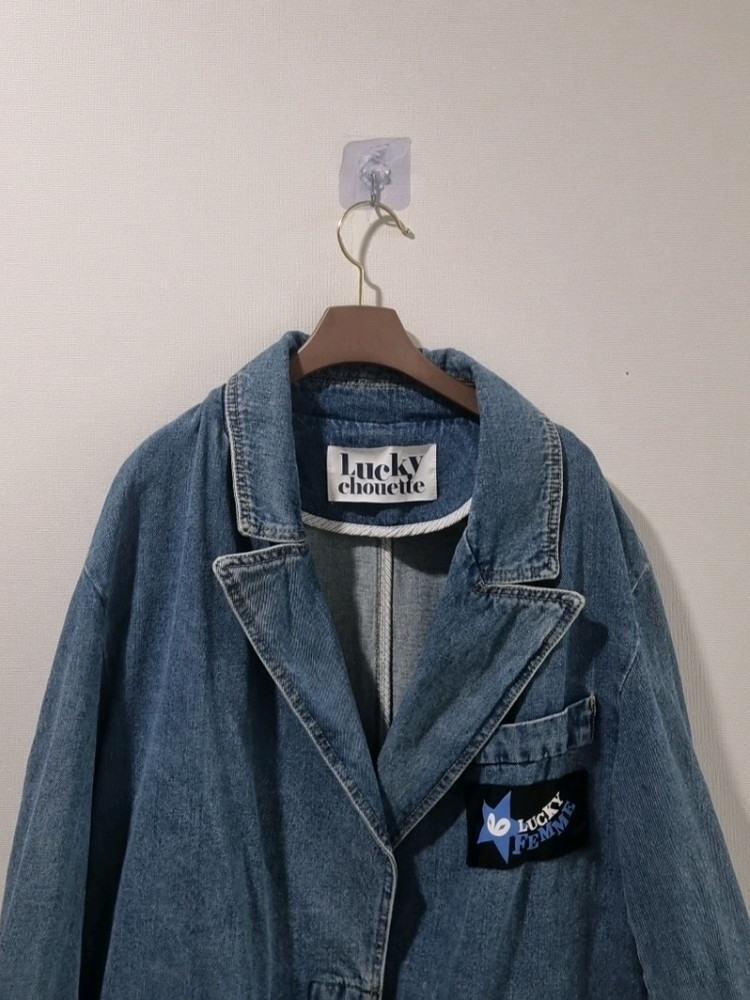 럭키슈에뜨 데님 자켓 오버핏 캐주얼 이미지