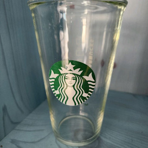 스타벅스 로고 글라스 컵 유리컵 이미지