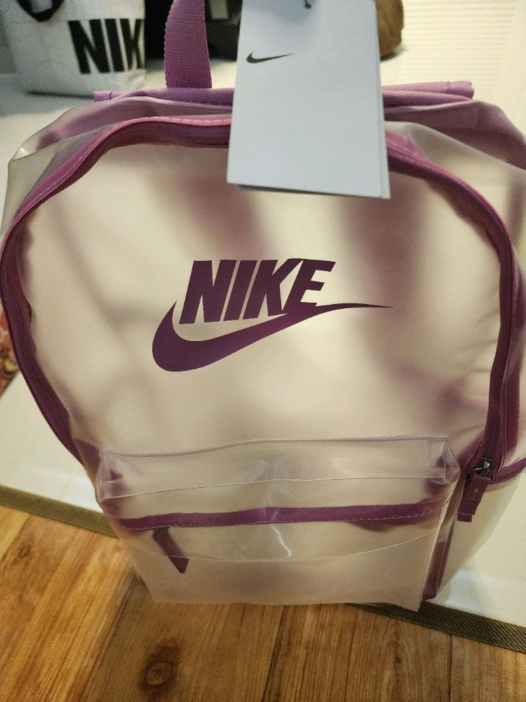 (새제품) 나이키 투명 백팩 핑크색 가방2 이미지