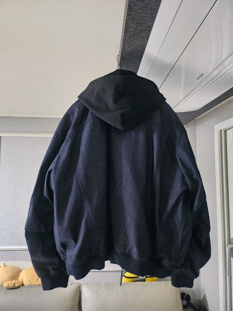 [거의 새것] 질스튜어트 뉴욕 후드 패널 MA-1 데님 항공 점퍼 자켓 L 이미지