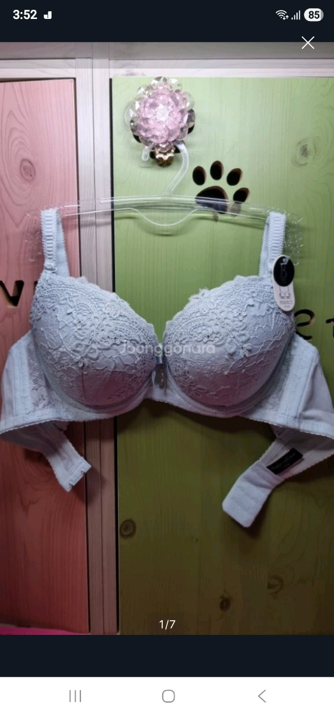 에블린 플라워 샤이닝 블루 브래지어80B~80C 이미지