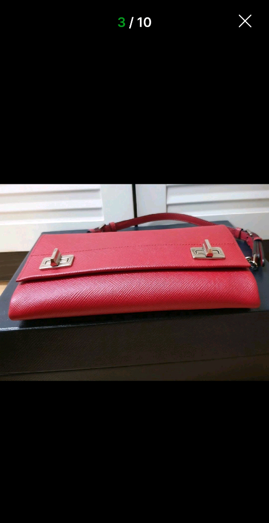 정품 프라다 은장 사피아노체인 스몰 숄더가방 이미지