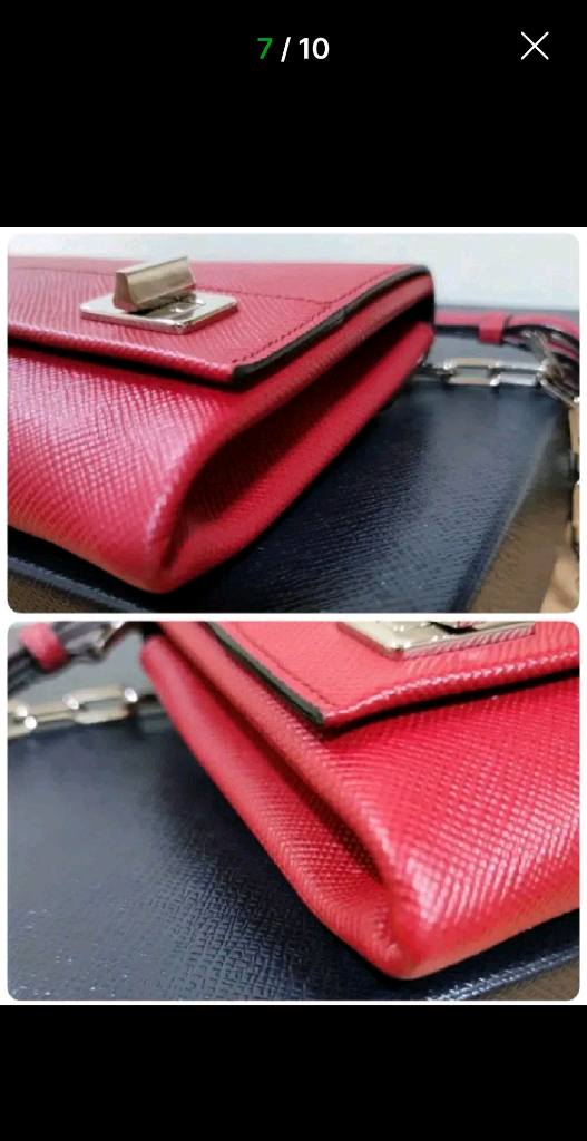 정품 프라다 은장 사피아노체인 스몰 숄더가방 이미지