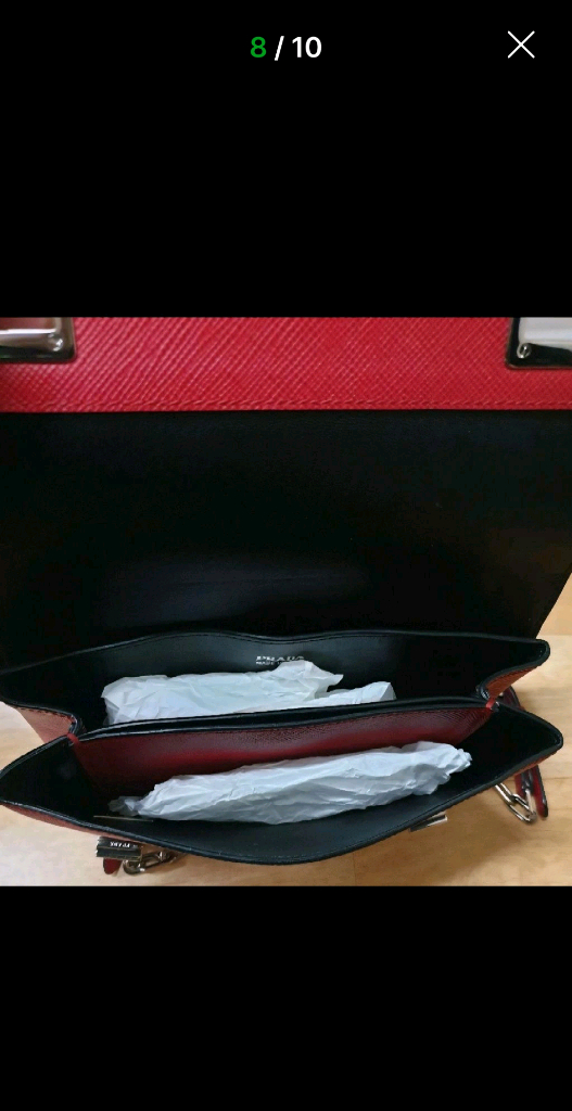 정품 프라다 은장 사피아노체인 스몰 숄더가방 이미지