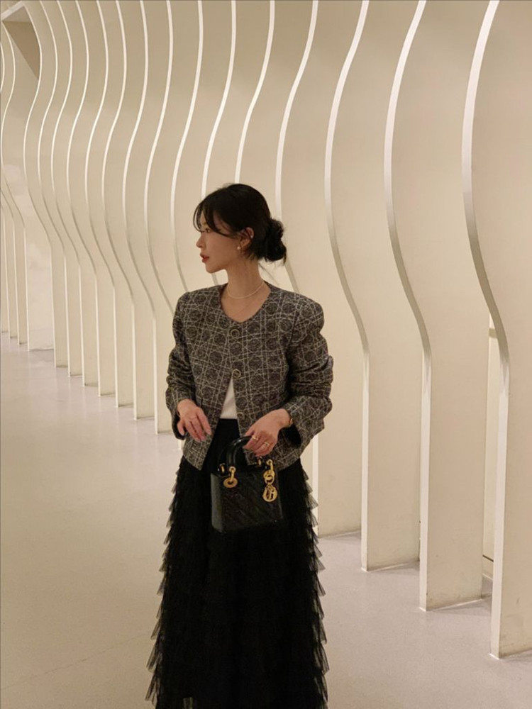 바이씨니 제작 까나 트위드 자켓 블랙(검정) Free 미개봉 새상품 판매합니다!! 이미지