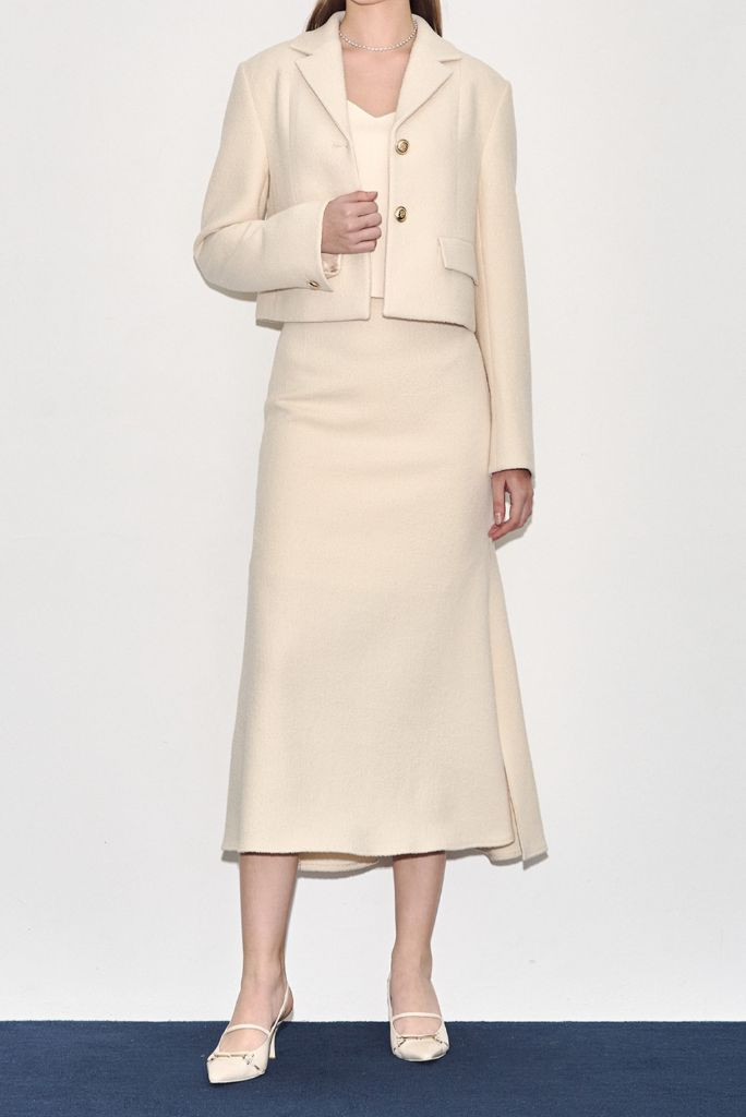 타임 울 블렌드 부클 크롭자켓55 랑방 마인 더캐시미어 시스템 오브제 sjsj 이미지