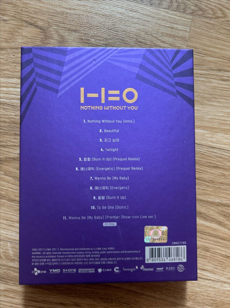 워너원 앨범 Nothing Without You 이미지