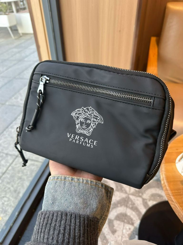베르사체 남성용 여행용 화장품 파우치 클러치 이미지