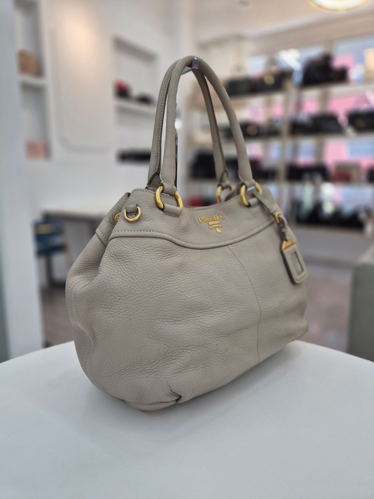 [중고명품 럭스올 울산점] 프라다 비텔로 다이노 베이지 숄더백 BN1777 이미지