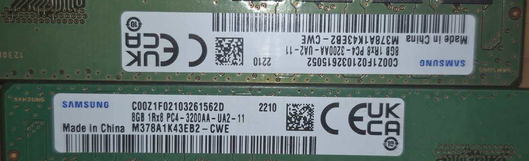 삼성전자 DDR4-3200 (22년 10주차) 8GB x 2 (16G) 이미지