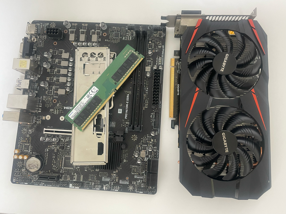 i5 12400F 1060 6GB 램16기가 보드 세트 이미지