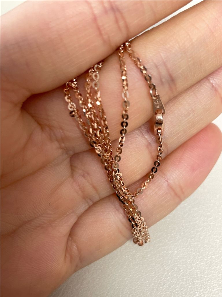 18k 5푼 목걸이 체인 로즈골드 42cm 이미지