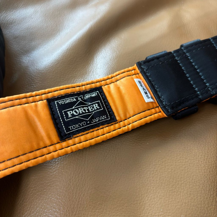 PORTER BEAMS 포터 빔즈 콜라보 탱커 벨트 블랙 오렌지 이미지