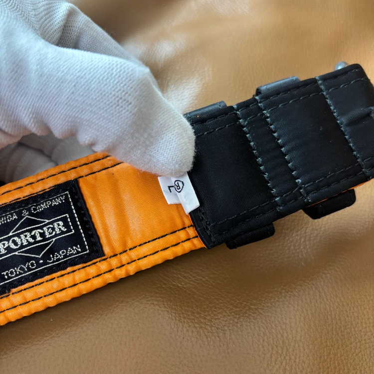 PORTER BEAMS 포터 빔즈 콜라보 탱커 벨트 블랙 오렌지 이미지