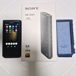 소니 워크맨 zx507 DAP 플레이어 거의신품(배터리교체)+고급케이스 풀박스 팝니다. 이미지
