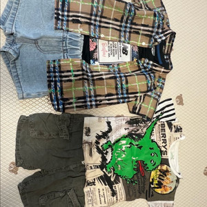 버버리 키즈 셔츠+반팔티,뉴발란스 나시,자라반바지 등 이미지