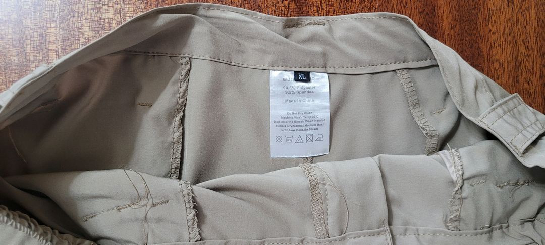 남성35~38인치워리어웨어 카고 반바지 베이지(얇은후들천) 이미지