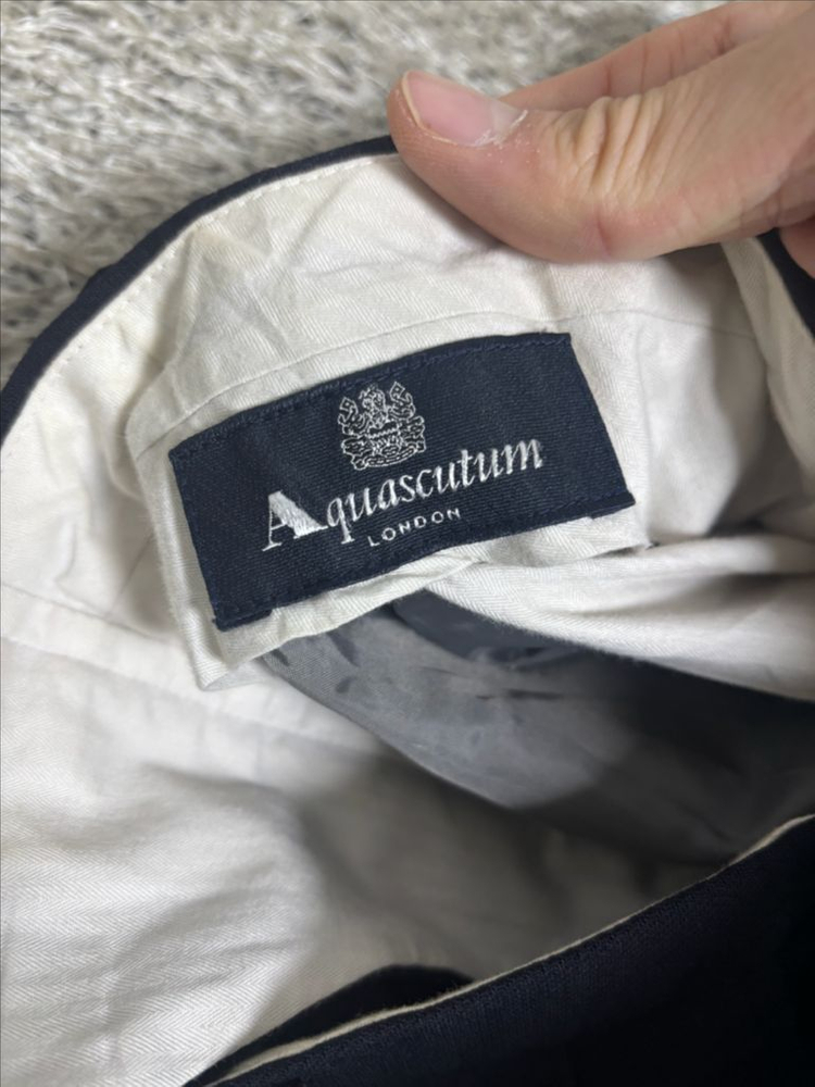 일제 AQUASCUTUM 네이비 슬랙스 사이즈 32 이미지