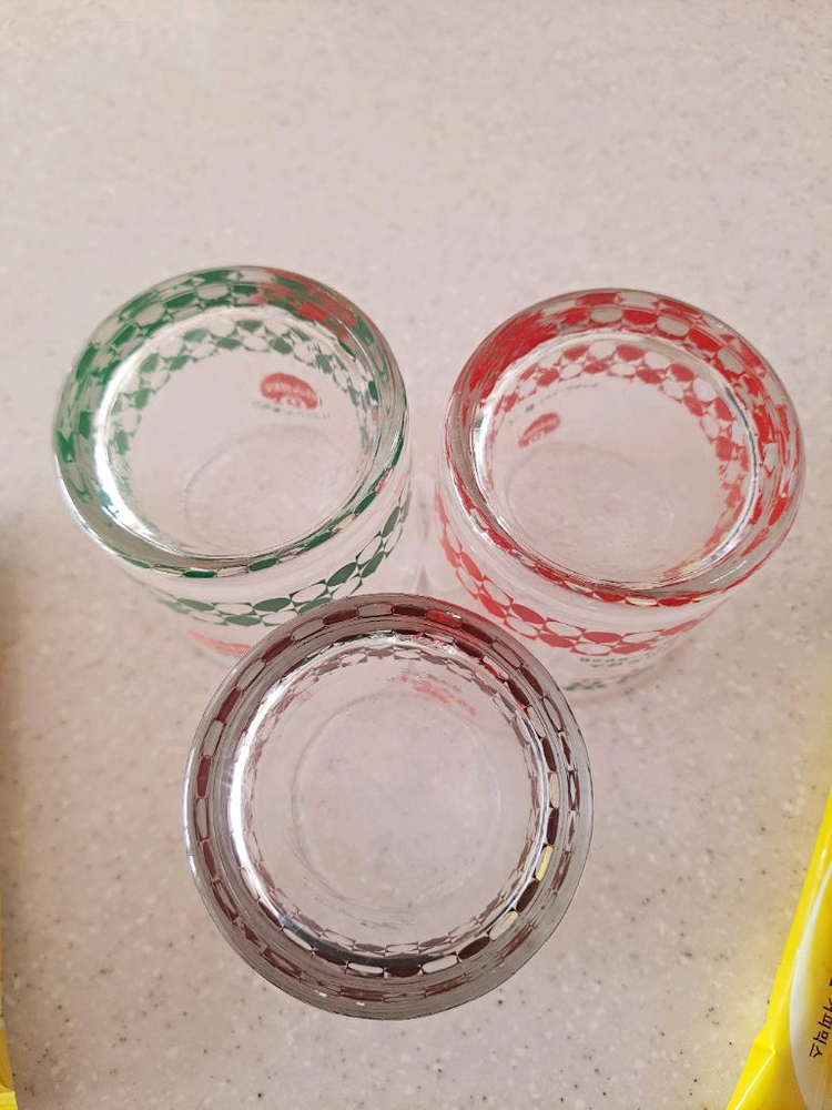 서울우유 빈티지 레트로 유리컵 유리잔 이미지