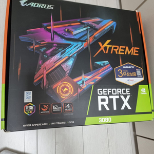 어로스 익스트림-워터포스 RTX 3080 12GB (수랭) 판매합니다 이미지
