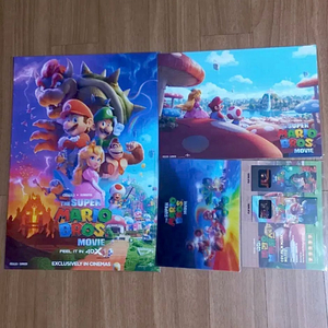 슈퍼마리오 아트카드 필름마크 버섯왕국 4DX포스터 스티커뱃지 오리지널티켓 이미지