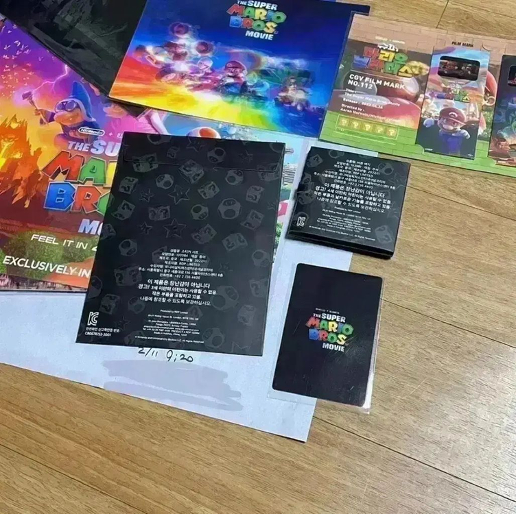 슈퍼마리오 아트카드 필름마크 버섯왕국 4DX포스터 스티커뱃지 오리지널티켓 이미지