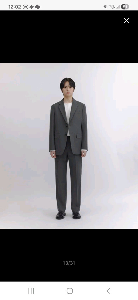 넌블랭크 세인트이어 셋업 L 넌블랭크 슬림타이 블랙 이미지